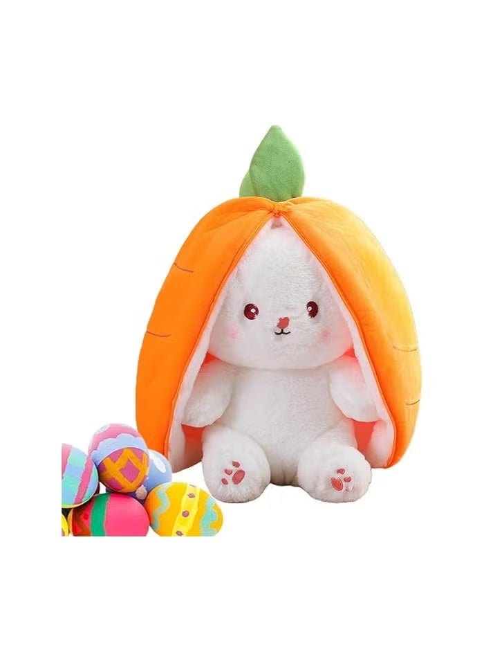 A small rabbit, a plush doll in the shape of a carrot rabbit, suitable as a birthday gift for girls and children (rabbit and carrot, 25 cm) - Image 4